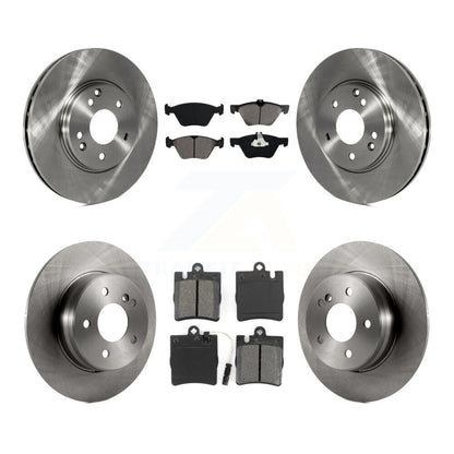 Brake Rotors Semi-Metallic Pad Front Rear Kit For Mercedes-Benz E320 CLK320 E430