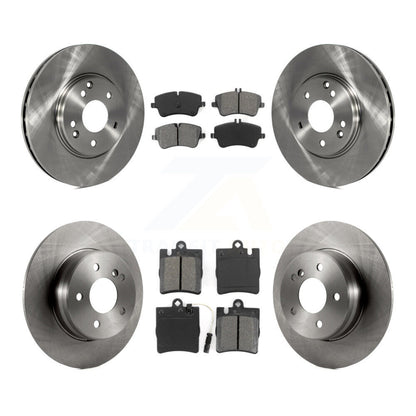 Brake Rotors Semi-Metallic Pad Front Rear Kit For Mercedes-Benz C280 C240 CLK350