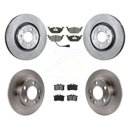 Disc Brake Rotor Semi-Metallic Pad Front Rear Kit For Volkswagen Jetta Golf City