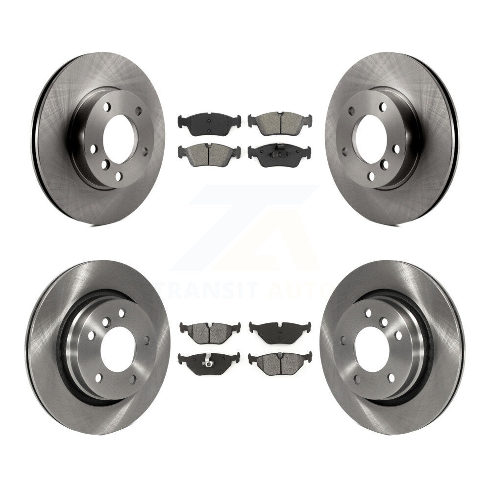 Disc Brake Rotors And Semi-Metallic Pads Front Rear Kit For BMW 328i 328is