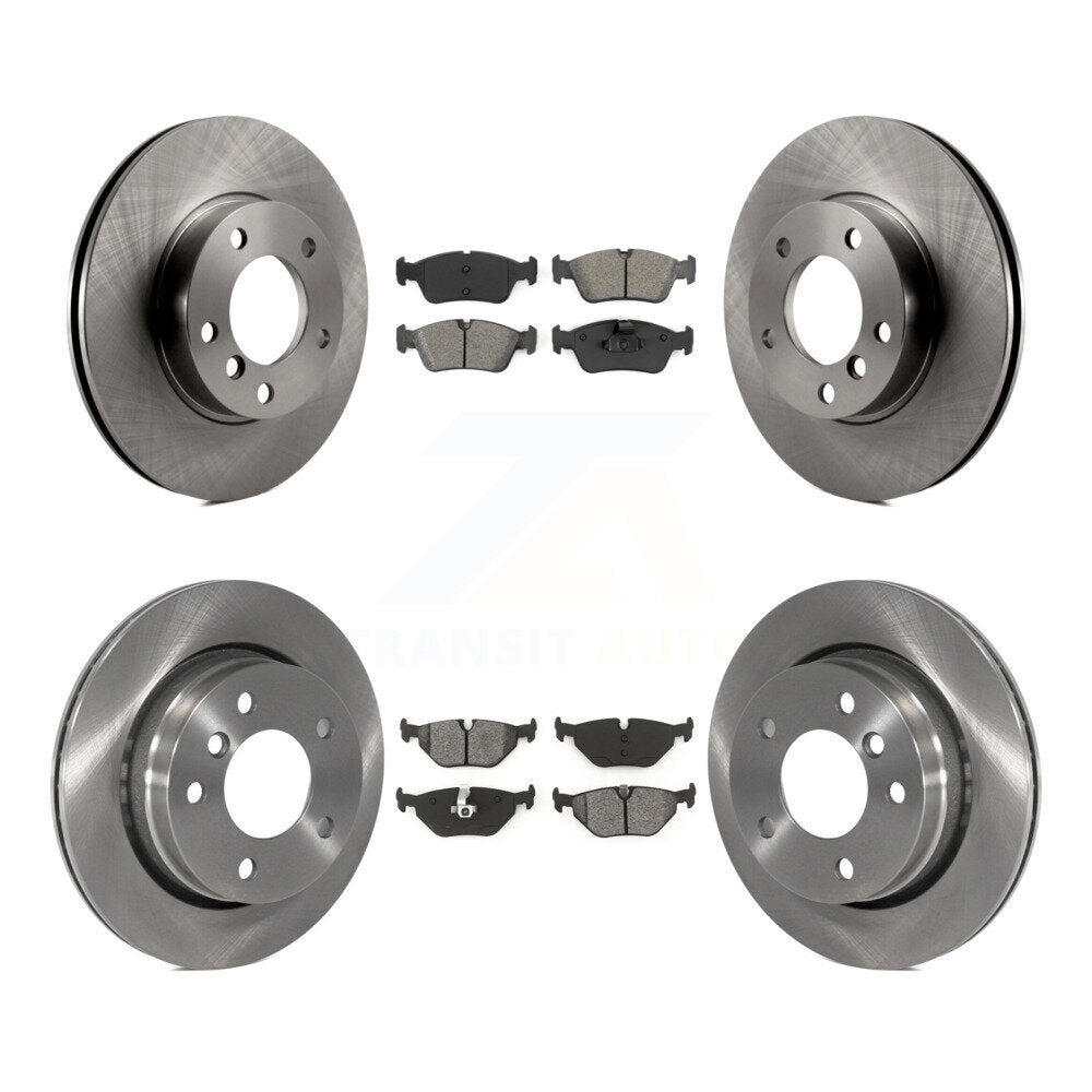 Disc Brake Rotors And Semi-Metallic Pads Front Rear Kit For BMW 323i 328i 323Ci