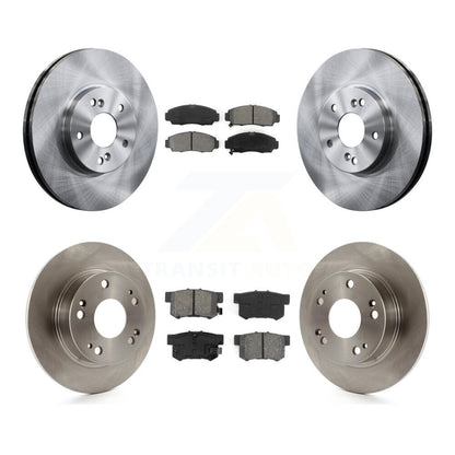 Disc Brake Rotor And Semi-Metallic Pad Front Rear Kit For Honda Accord Acura TSX