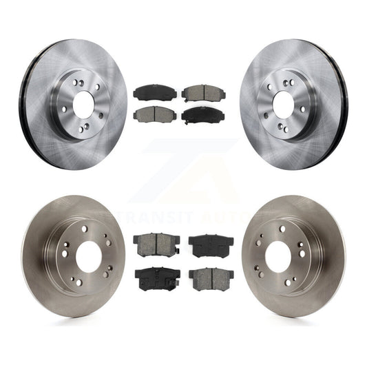 Disc Brake Rotor And Semi-Metallic Pad Front Rear Kit For Honda Accord Acura TSX