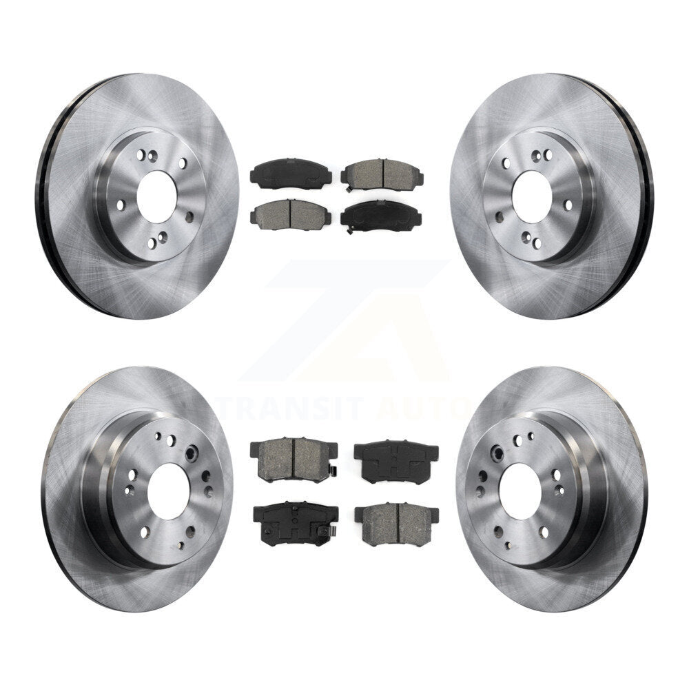Disc Brake Rotors And Semi-Metallic Pads Front Rear Kit For Acura TL