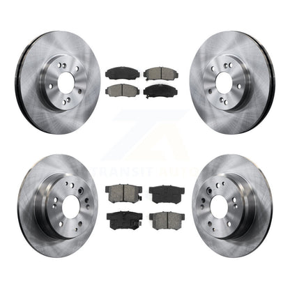 Disc Brake Rotors And Semi-Metallic Pads Front Rear Kit For Acura TL