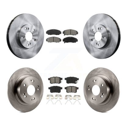 Disc Brake Rotor And Semi-Metallic Pad Front Rear Kit For Honda Accord Acura TSX