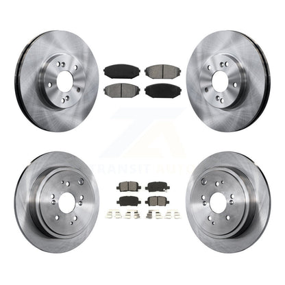 Disc Brake Rotors And Semi-Metallic Pads Front Rear Kit For 2001-2002 Acura MDX