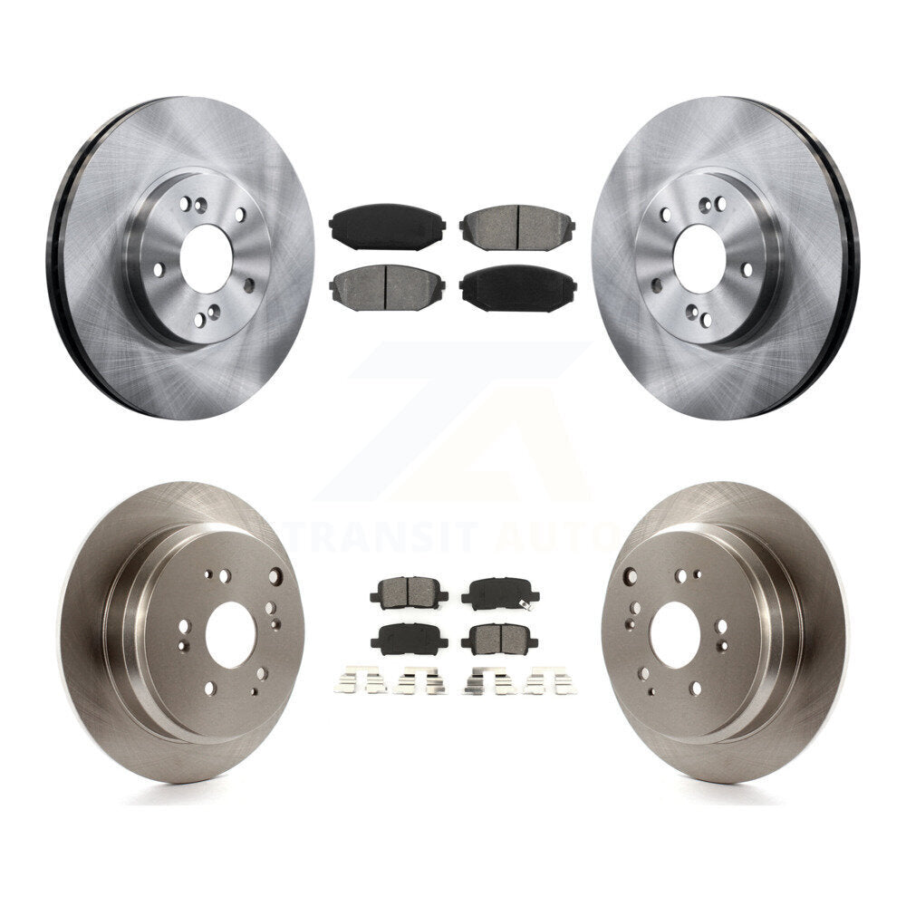 Disc Brake Rotors & Semi-Metallic Pad Front Rear Kit For 2002-2004 Honda Odyssey