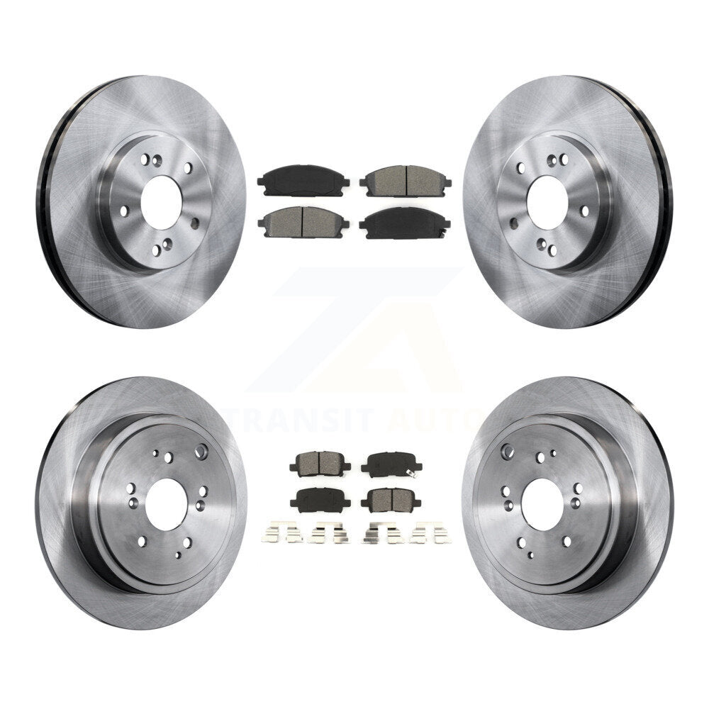 Disc Brake Rotors And Semi-Metallic Pads Front Rear Kit For 2003-2006 Acura MDX