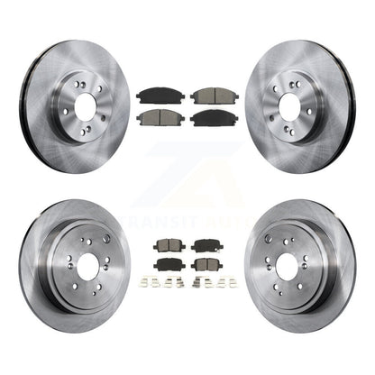 Disc Brake Rotors And Semi-Metallic Pads Front Rear Kit For 2003-2006 Acura MDX