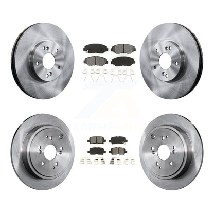 Disc Brake Rotors And Semi-Metallic Pad Front Rear Kit For 2003-2008 Honda Pilot