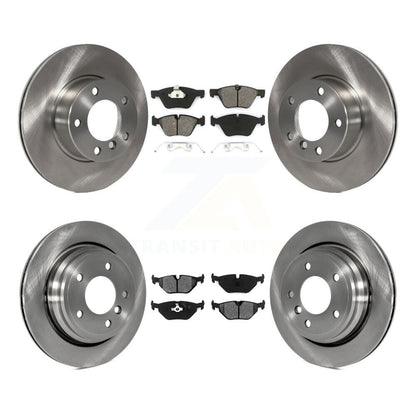 Disc Brake Rotors And Semi-Metallic Pads Front Rear Kit For BMW 528i 525i