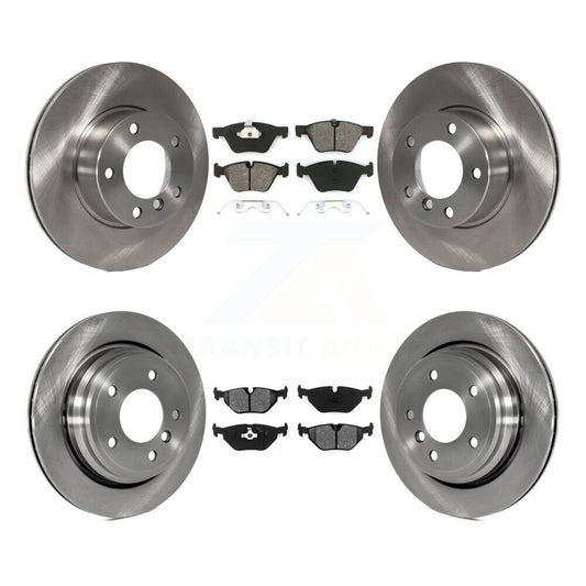 Disc Brake Rotors And Semi-Metallic Pads Front Rear Kit For BMW 528i 525i