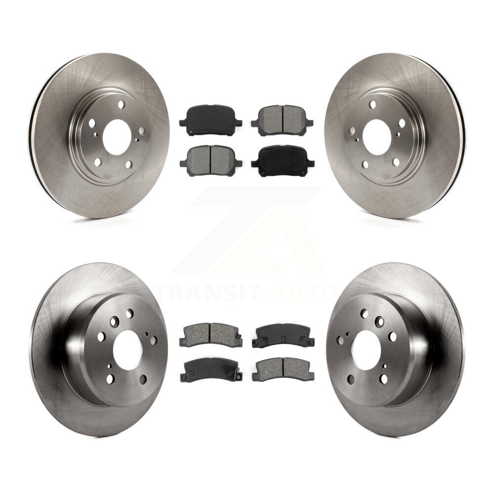 Disc Brake Rotors Semi-Metallic Pad Front Rear Kit For 1999-2001 Lexus RX300 FWD