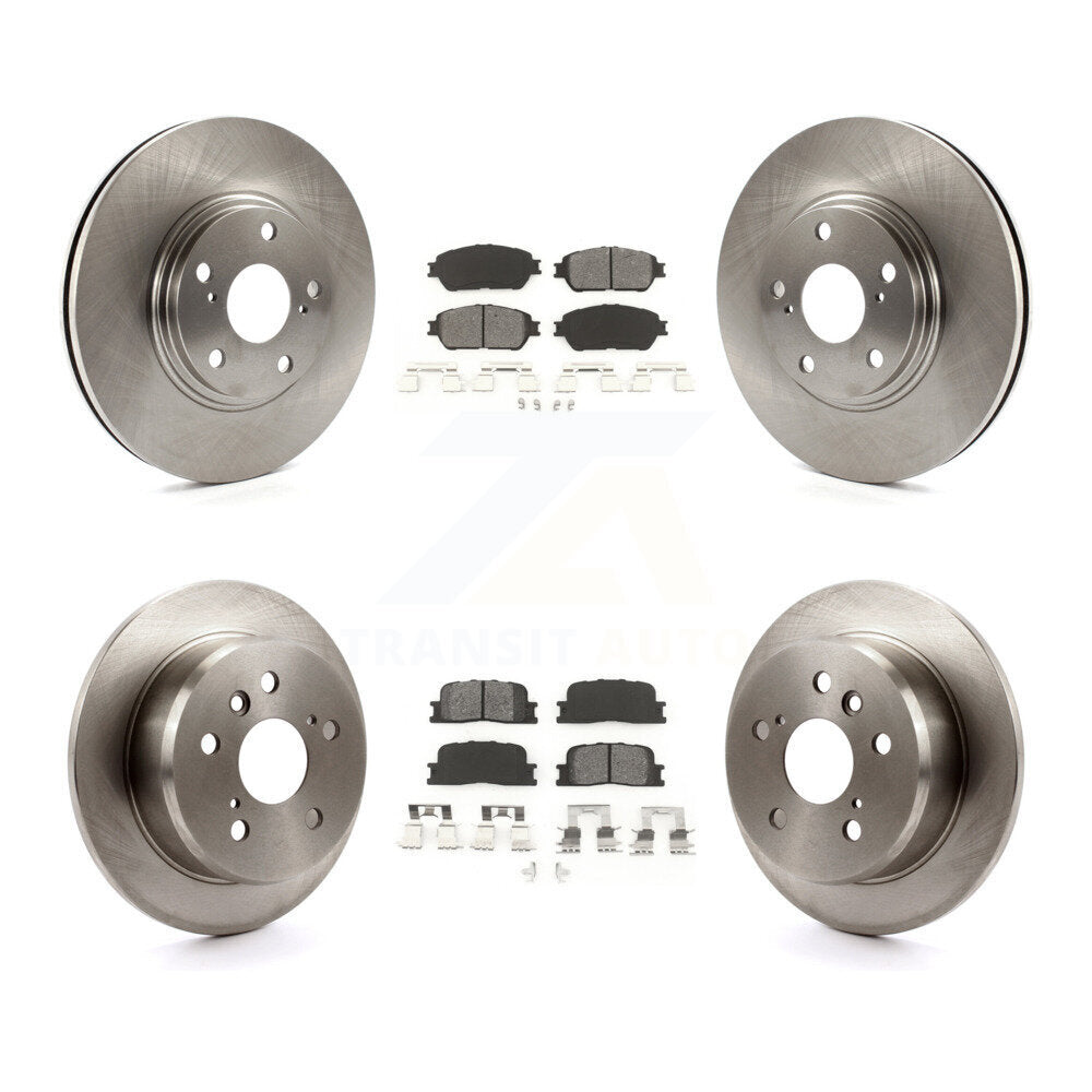 Disc Brake Rotors And Semi-Metallic Pad Front Rear Kit For 2004-2006 Lexus ES330