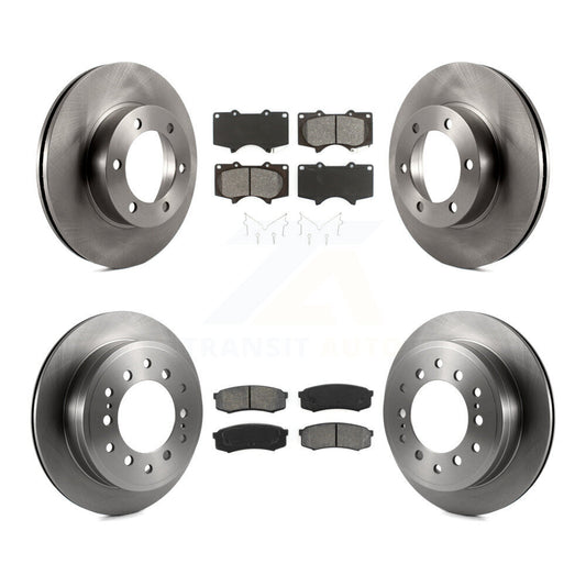 Disc Brake Rotors And Semi-Metallic Pads Front Rear Kit For Toyota Sequoia