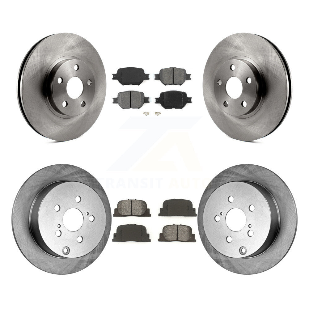 Disc Brake Rotors And Semi-Metallic Pads Front Rear Kit For 2005-2010 Scion tC