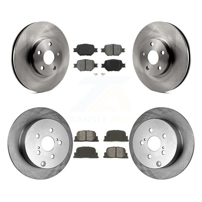 Disc Brake Rotors And Semi-Metallic Pads Front Rear Kit For 2005-2010 Scion tC