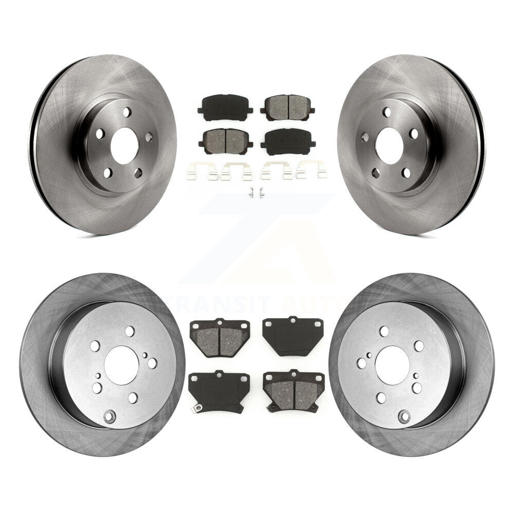 Brake Rotor & Semi-Metallic Pad Front Rear Kit For Toyota Matrix Corolla Pontiac