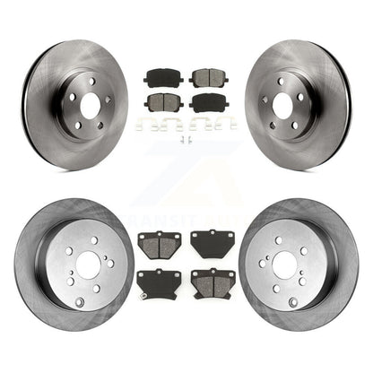 Brake Rotor & Semi-Metallic Pad Front Rear Kit For Toyota Matrix Corolla Pontiac