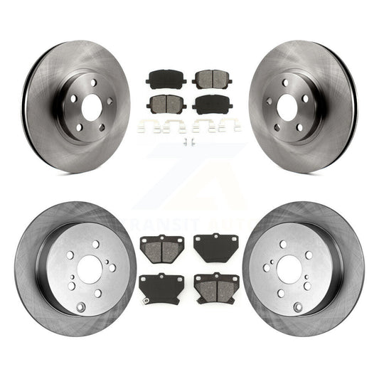 Brake Rotor & Semi-Metallic Pad Front Rear Kit For Toyota Matrix Corolla Pontiac