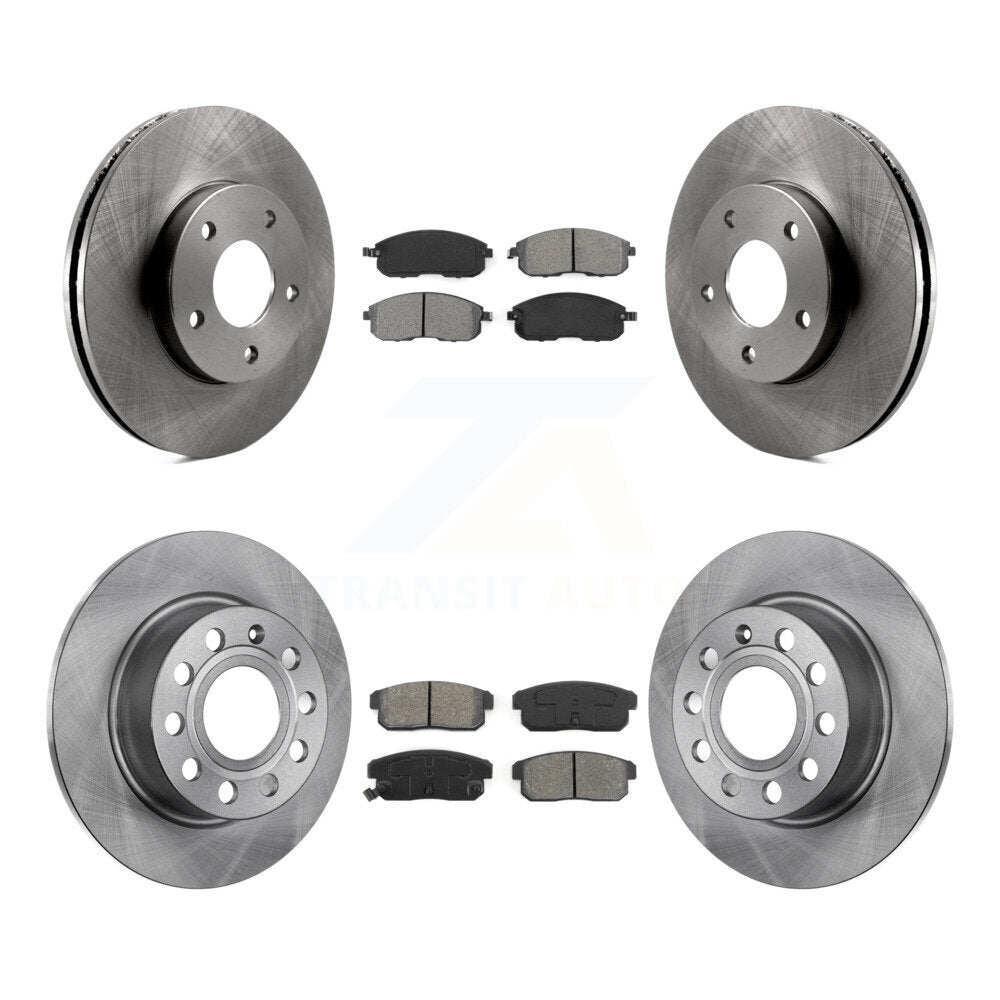 Disc Brake Rotor Semi-Metallic Pad Front Rear Kit For Nissan Maxima INFINITI I30