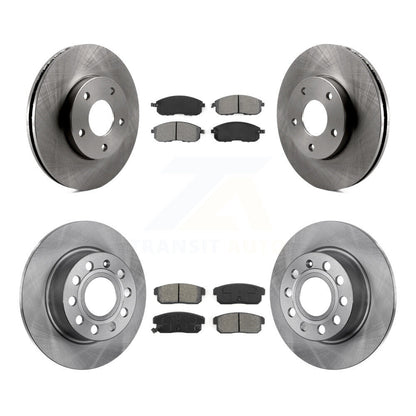 Disc Brake Rotor Semi-Metallic Pad Front Rear Kit For Nissan Maxima INFINITI I30