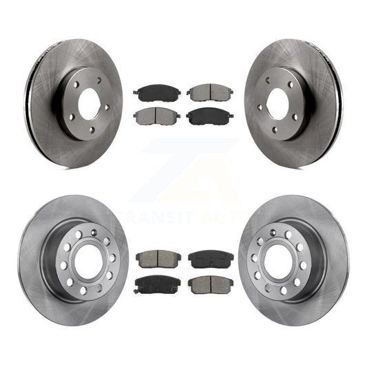 Disc Brake Rotor Semi-Metallic Pad Front Rear Kit For Nissan Maxima INFINITI I30