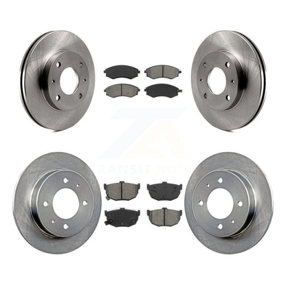 Disc Brake Rotors & Semi-Metallic Pad Front Rear Kit For Hyundai Tiburon Elantra