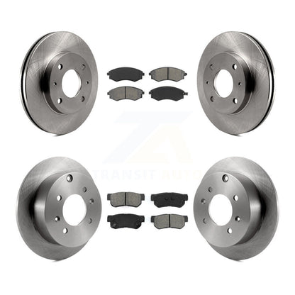 Disc Brake Rotors And Semi-Metallic Pads Front Rear Kit For Hyundai Sonata