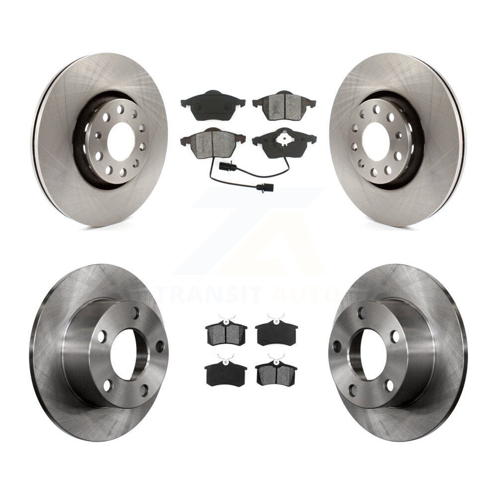 Disc Brake Rotors And Semi-Metallic Pads Front Rear Kit For Audi A6