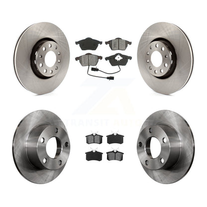 Disc Brake Rotors And Semi-Metallic Pads Front Rear Kit For Audi A6