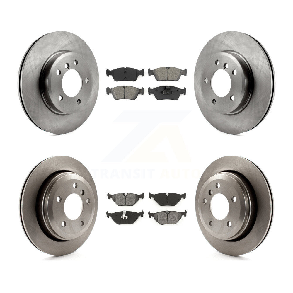 Disc Brake Rotors And Semi-Metallic Pads Front Rear Kit For 2001-2005 BMW 325xi