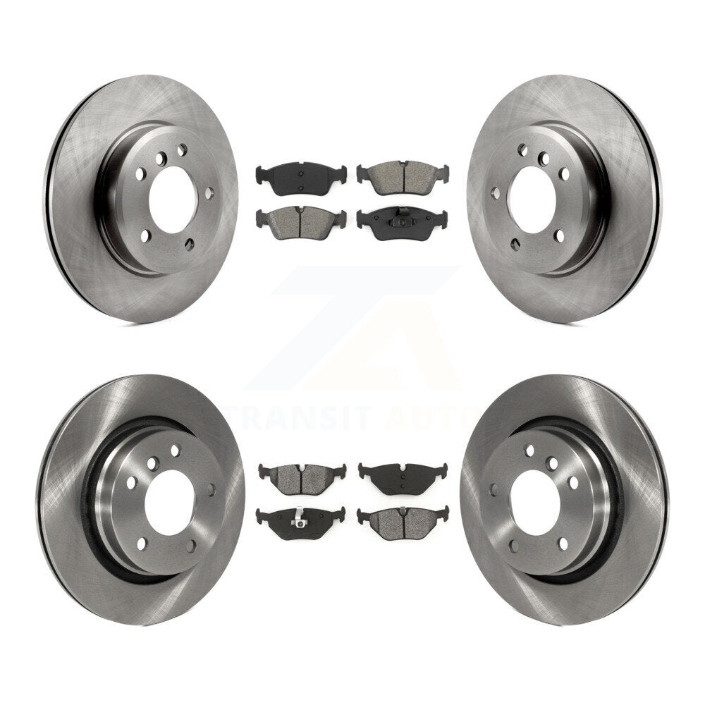 Brake Rotors Semi-Metallic Pad Front Rear Kit For BMW 325i 325Ci 328i 323Ci 323i