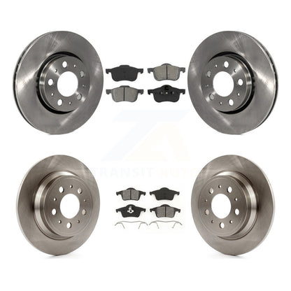 Disc Brake Rotor And Semi-Metallic Pad Front Rear Kit For Volvo S60 XC70 V70 S80