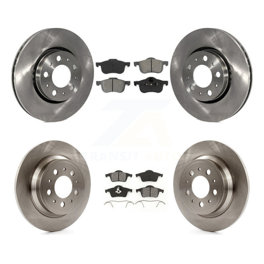 Disc Brake Rotor And Semi-Metallic Pad Front Rear Kit For Volvo S60 XC70 V70 S80