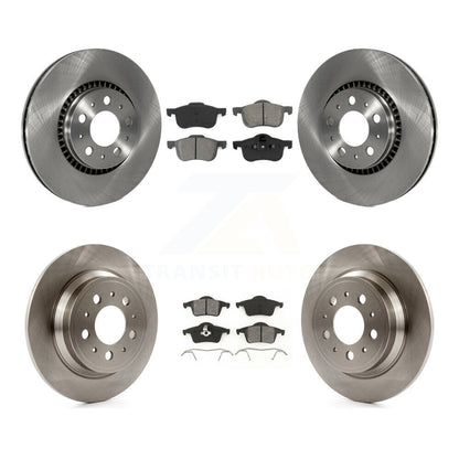 Disc Brake Rotor And Semi-Metallic Pad Front Rear Kit For Volvo S60 XC70 V70 S80