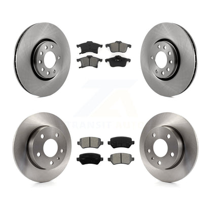 Disc Brake Rotor And Semi-Metallic Pad Front Rear Kit For 2008-2009 Saturn Astra