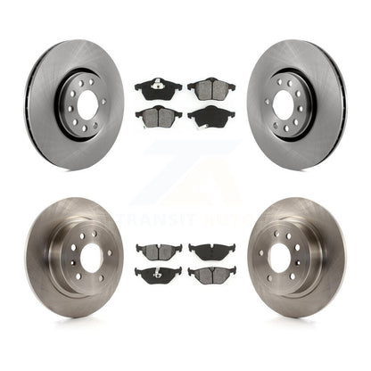 Disc Brake Rotors And Semi-Metallic Pads Front Rear Kit For Saab 9-5