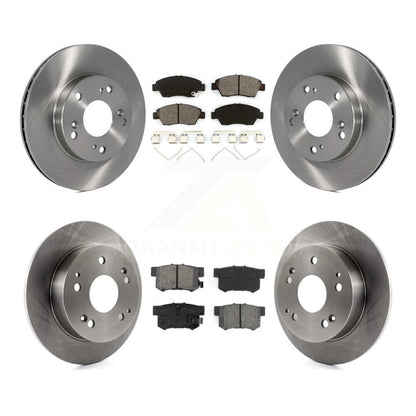 Disc Brake Rotors And Semi-Metallic Pad Front Rear Kit For Honda Civic Acura RSX