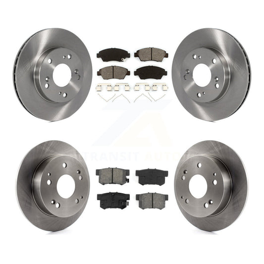Disc Brake Rotors And Semi-Metallic Pad Front Rear Kit For Honda Civic Acura RSX