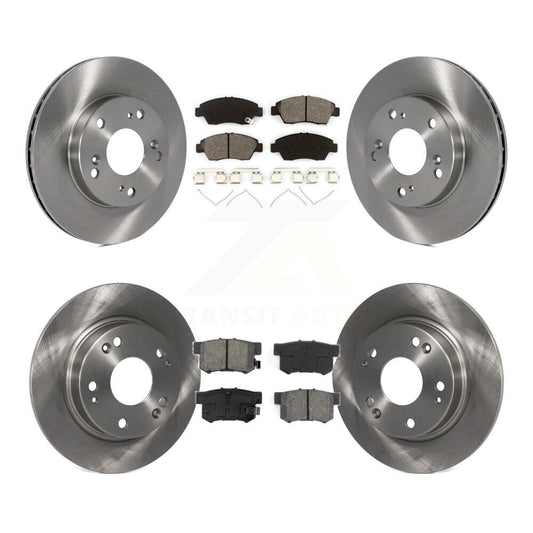 Disc Brake Rotors And Semi-Metallic Pads Front Rear Kit For Honda Civic