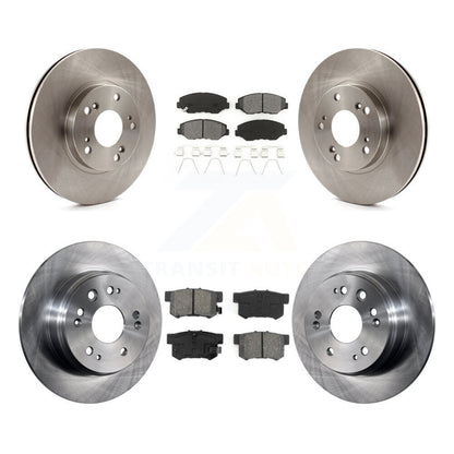 Disc Brake Rotors And Semi-Metallic Pads Front Rear Kit For 2002-2004 Honda CR-V