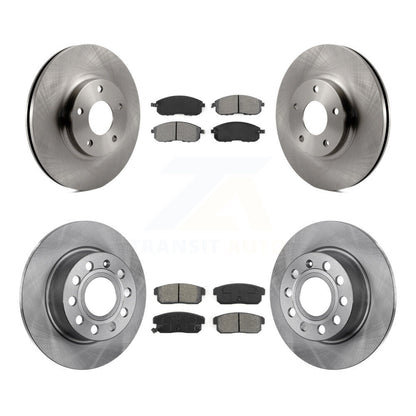 Disc Brake Rotor Semi-Metallic Pad Front Rear Kit For Nissan Maxima INFINITI I35