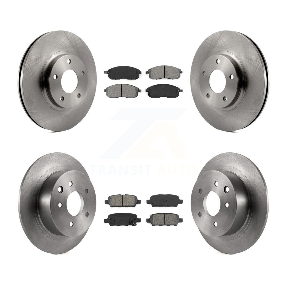 Disc Brake Rotors And Semi-Metallic Pads Front Rear Kit For Nissan Altima