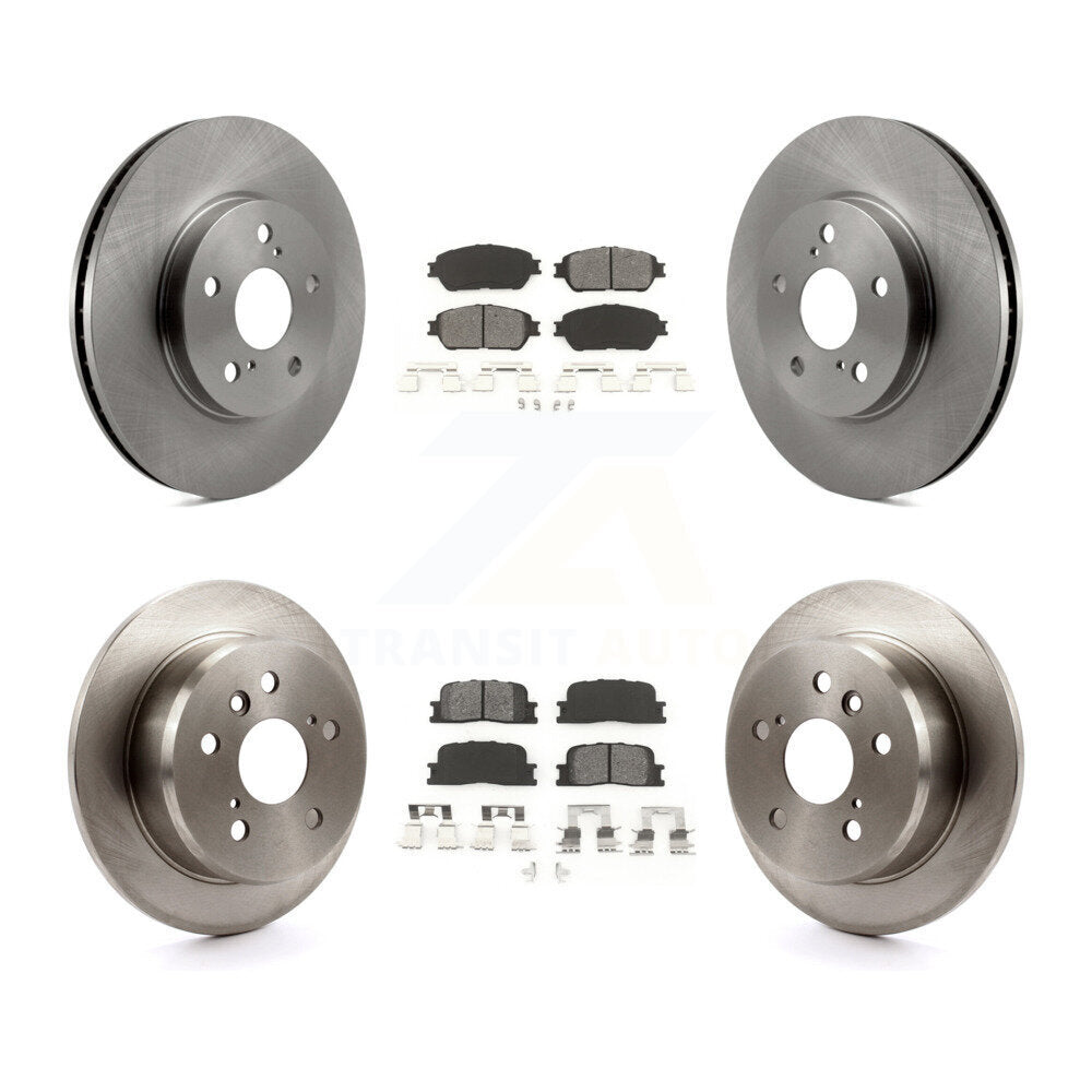 Disc Brake Rotors And Semi-Metallic Pad Front Rear Kit For 2002-2003 Lexus ES300