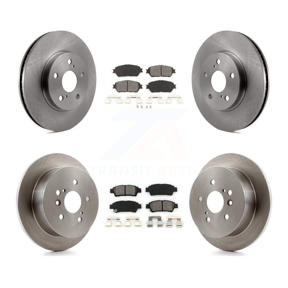 Disc Brake Rotors & Semi-Metallic Pad Front Rear Kit For 2004-2010 Toyota Sienna