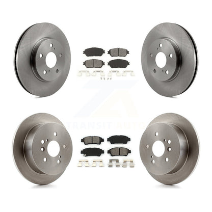 Disc Brake Rotors & Semi-Metallic Pad Front Rear Kit For 2004-2010 Toyota Sienna