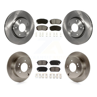Disc Brake Rotors And Semi-Metallic Pads Front Rear Kit For 2010-2012 Kia Rondo