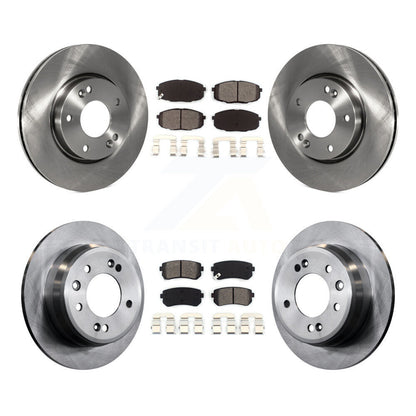 Disc Brake Rotors And Semi-Metallic Pads Front Rear Kit For Hyundai Elantra